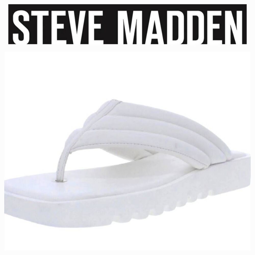 Steve Madden Boost Faux Leather Square Toe Sandals